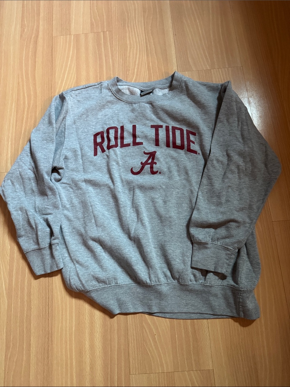 MV Sport Gray Crewneck Sweatshirt with Maroon "ROLL TIDE"